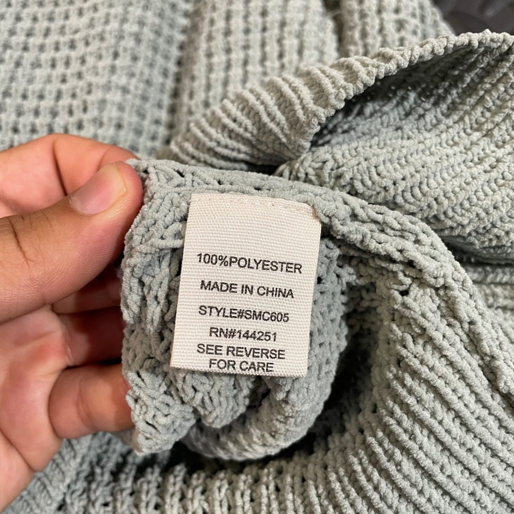 Moon & Madison Light Sage Green Button‎ Up Knitted Cardigan Sweater Women Size S - Picture 4 of 8